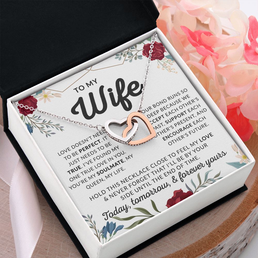 Eternal Hope Necklace To My Wife Gift, Necklace gift for her, Valentine's day 175138888386 Interlocking Hearts Necklace