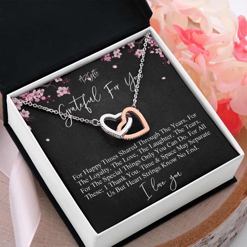 Birthday Gifts For Wife, Necklace Gifts For Wife From Husband, To My Wife Jewelry For Women , To My Wife Necklace  from Husband Wedding Anniversary Present For Wife, Beautiful Wife Jewelry On Christmas Interlocking Hearts Necklace