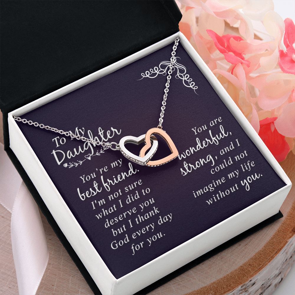 To My Daughter Necklace Gift from Mom, Mother and Daughter Jewelry Necklace for Girls, Mother Daughter Gift Ideas, Jewelry Pendant Necklace