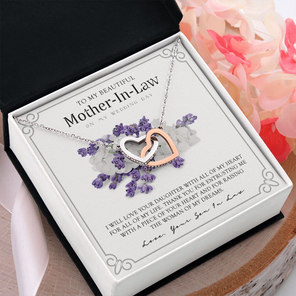 Mother in Law Necklace, Jewelry for Women, Future Mother in Law Gifts from Daughter in Law, Mother of Bride Gifts For Mother in Law, Birthday Gifts For Mother In Law From Daughter In Law9 Interlocking Hearts Necklace