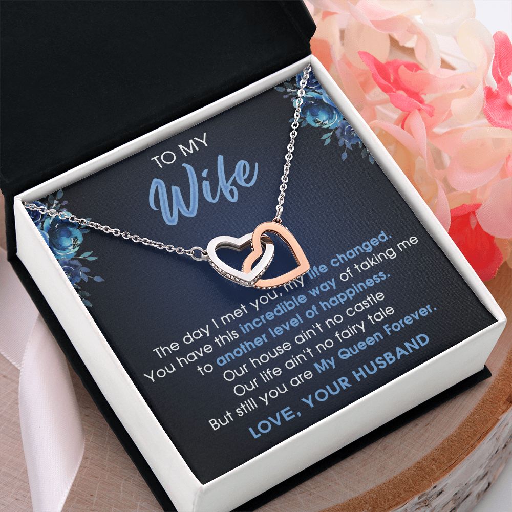 To My Wife Gift Jewelry Gift For Wife Birthday Gift For Wife Necklace For Wife Interlocking Hearts Necklace