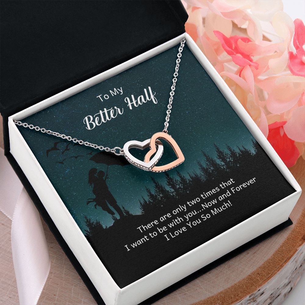 To My Girlfriend Necklace from Boyfriend To My Future Wife Necklace Jewelry For Girlfriend Gift For Girlfriend Gift for Her Romantic Birthday Valentines Day Gift For Girlfriend Gifts Necklaces Interlocking Hearts Necklace