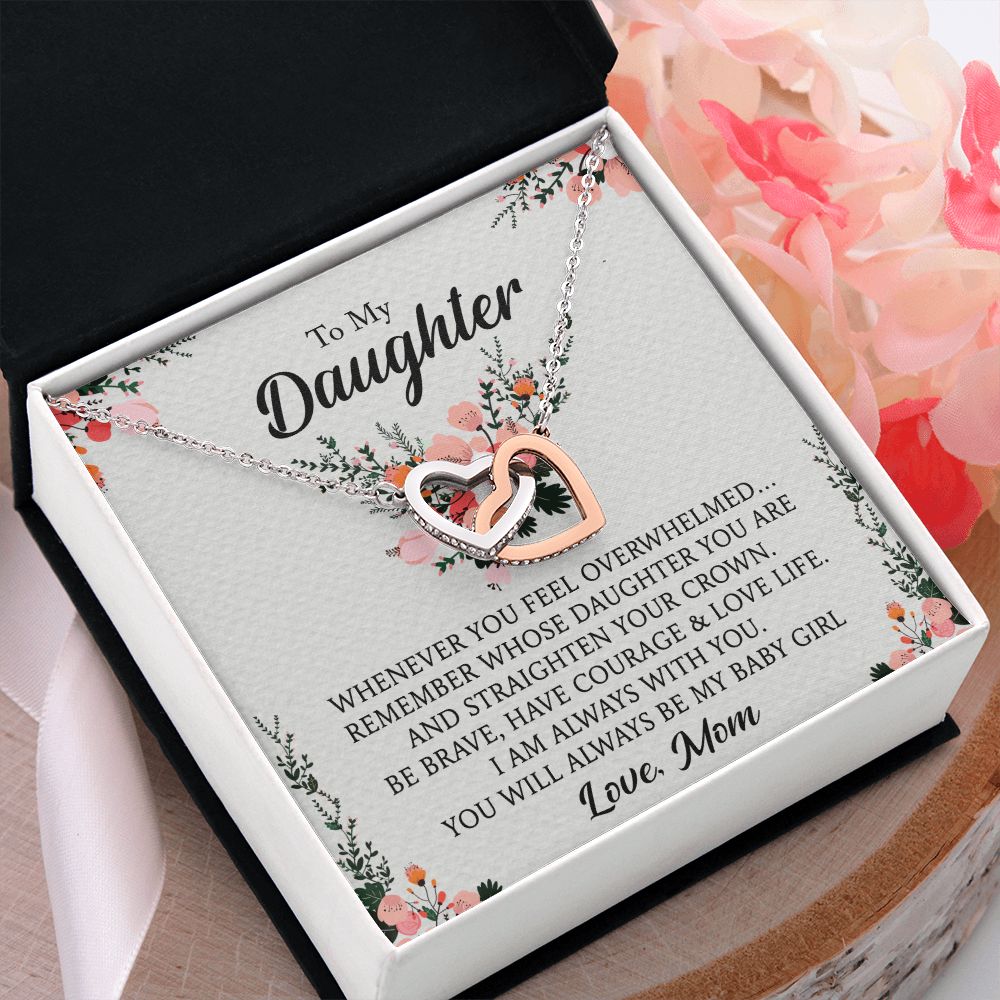 To My Daughter Necklace Gift from Mom, Mother and Daughter Jewelry Necklace for Girls, Mother Daughter Gift Ideas, Jewelry Pendant Necklace