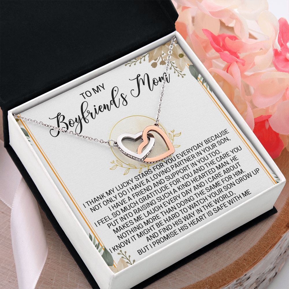 To My Boyfriend's Mom Necklace, Gift for Boyfriends Mom, Necklace for Boyfriend's Mom,Boyfriend's Mom Gifts for Birthday, Mother's Day, Xmas Holiday Present Jewelry for Women