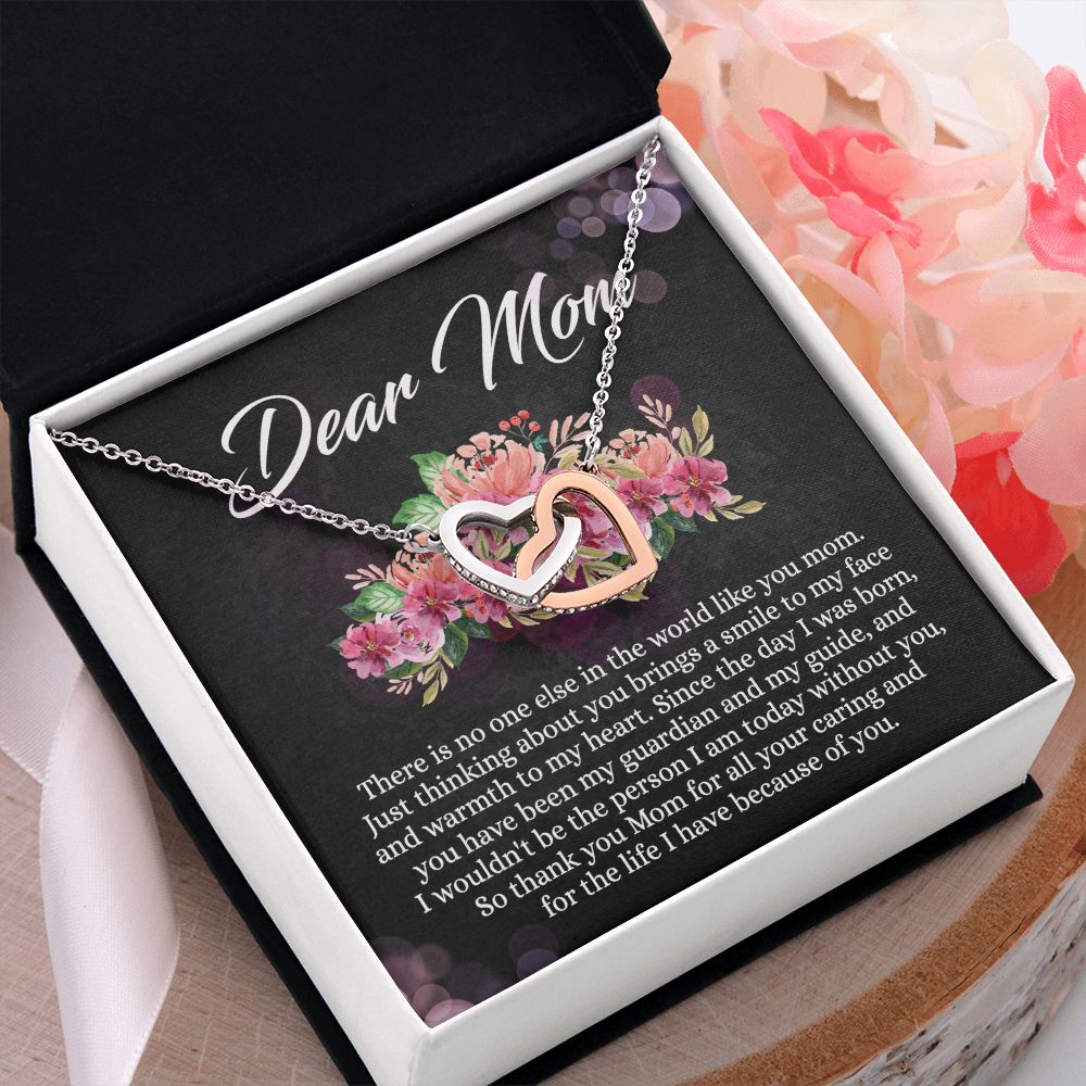 To My Mom Necklace, Mothers Day Gift From Daughter, Mom Gifts Idea, Mothers Day Necklace From Daughter, Mothers Day Gift From Son, Gift For Mom From Son, Mothers Day Jewelry Box Interlocking Hearts Necklace