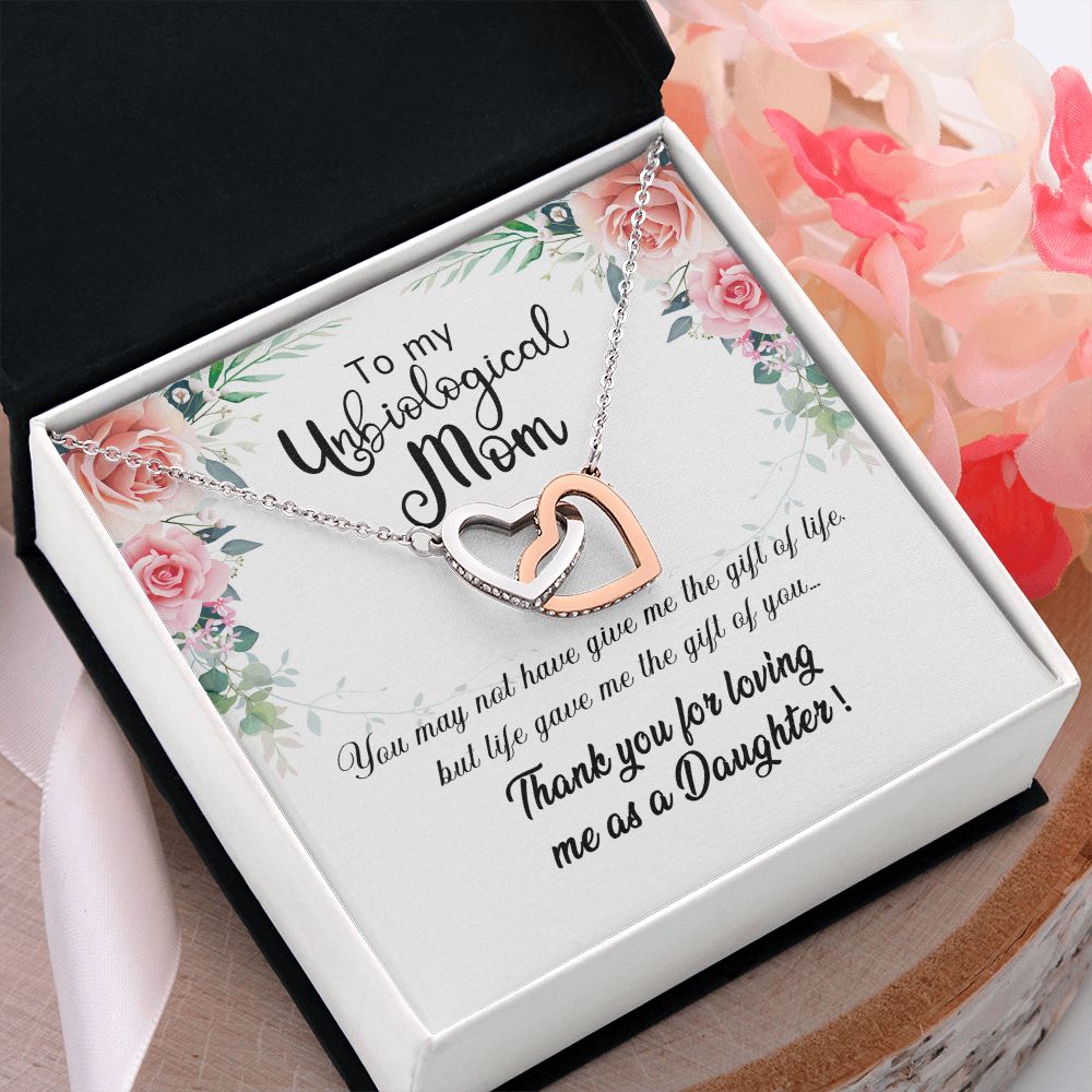 Unibological Necklace, Jewelry for Women, Future Mother in Law Gifts from Daughter in Law, Mother of Bride Gifts For Mother in Law, Birthday Gifts For Mother In Law From Daughter In Law Interlocking Hearts Necklace