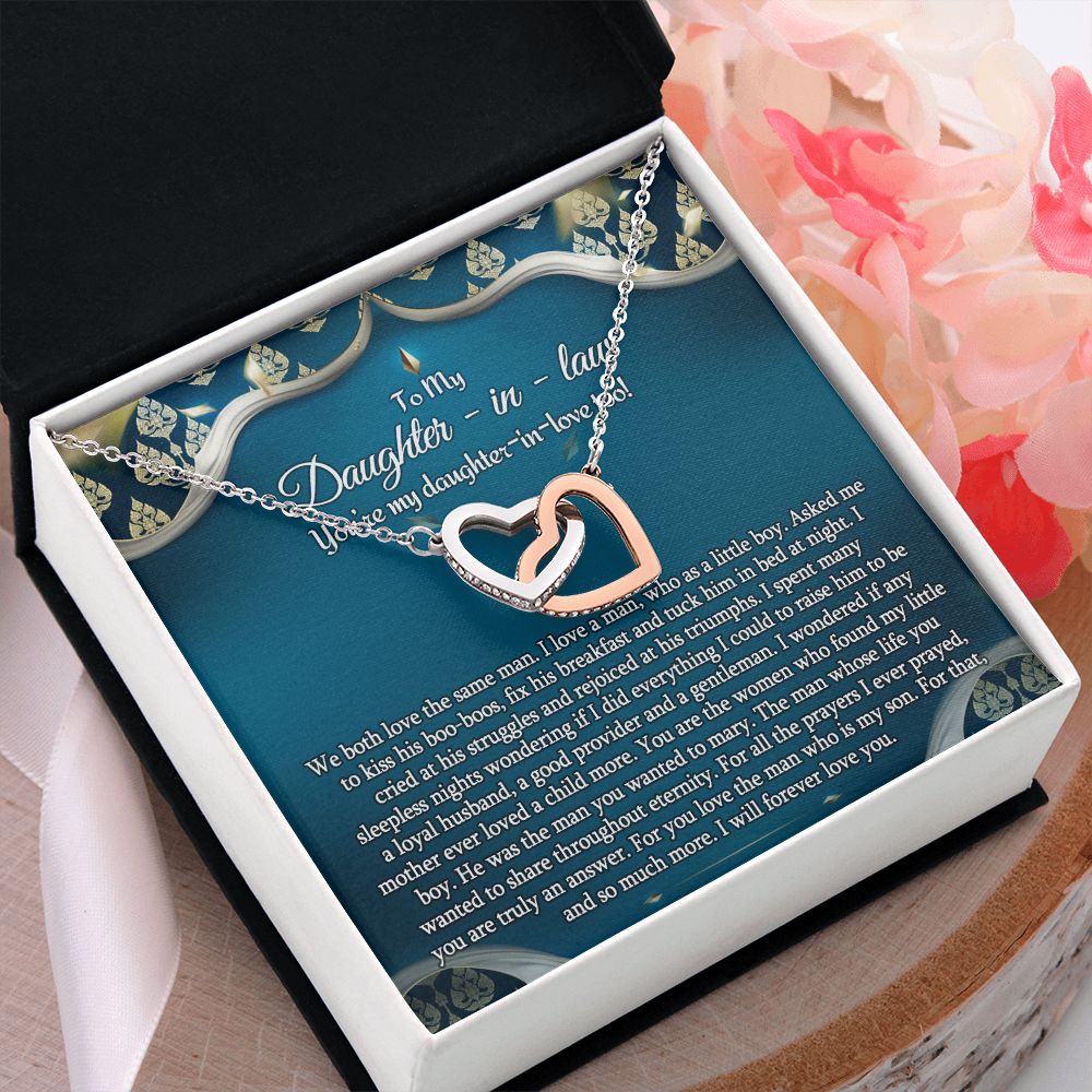 Daughter In Law Gifts Ideas, Daughter In Law Necklace, Gifts For Future Daughter In Law, Daughter In Law Birthday Gifts, Daughter-in-law Gifts From Mother In Law, Birthday Gifts For Daughter2 Interlocking Hearts Necklace