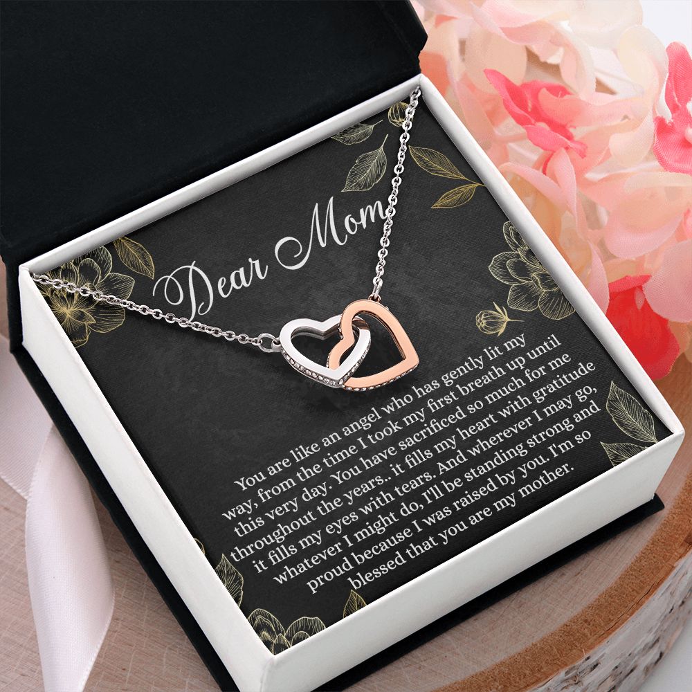 Mothers Day Gifts From Son Daughter Kids Gifts For Mom Birthday Unique Mothers Day Necklace Gift Idea Sentimental Mom Christmas Present Interlocking Hearts Necklace