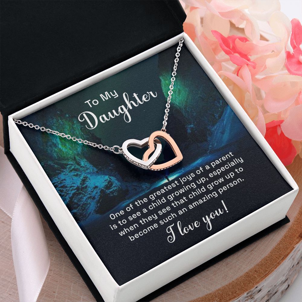 To My Daughter Necklace Gift from Mom, Mother and Daughter Jewelry Necklace for Girls, Mother Daughter Gift Ideas, Jewelry Pendant Necklace