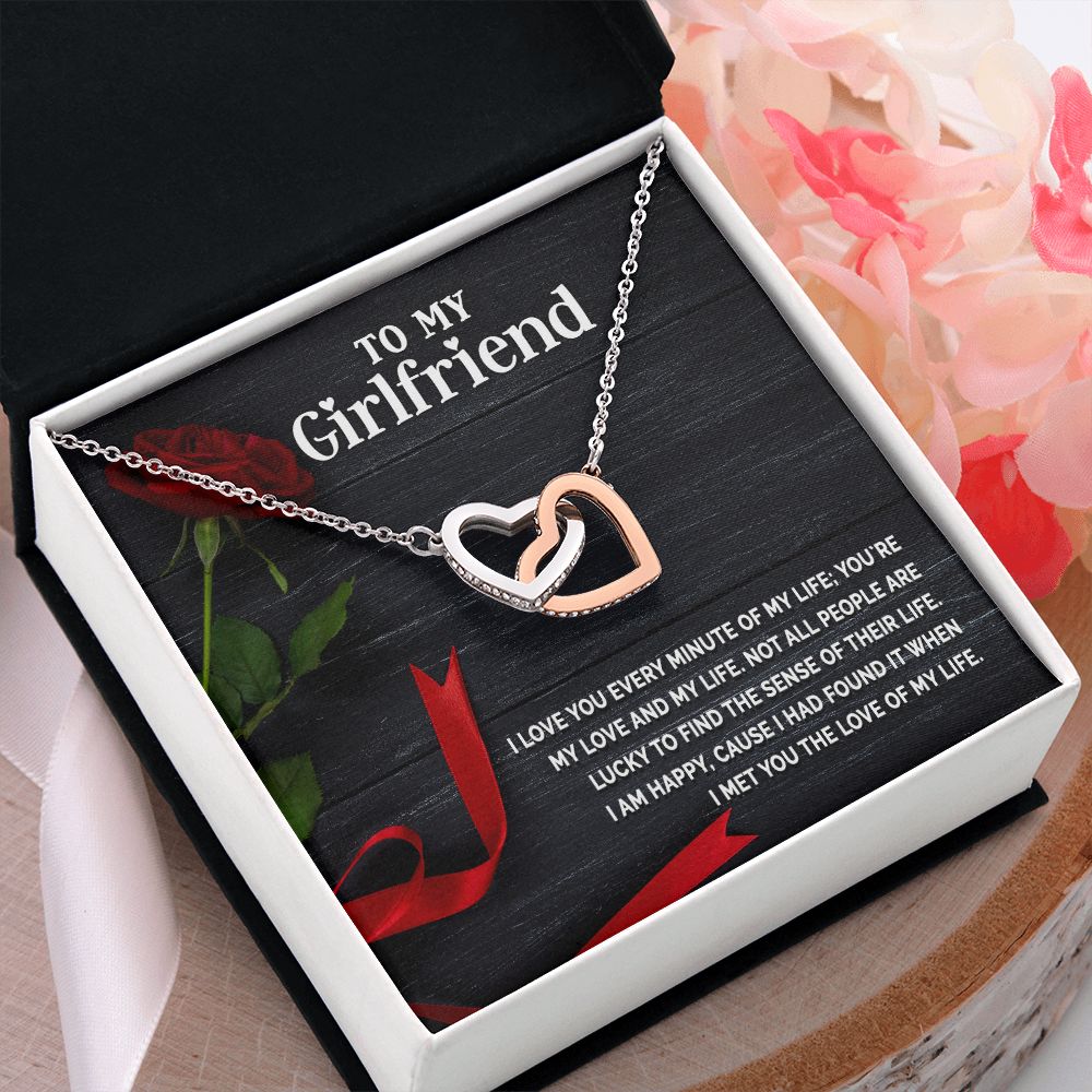 To My Girlfriend Necklace from Boyfriend To My Future Wife Necklace Jewelry For Girlfriend Gift For Girlfriend Gift for Her Romantic Birthday Valentines Day Gift For Girlfriend Gifts Necklaces Interlocking Hearts Necklace