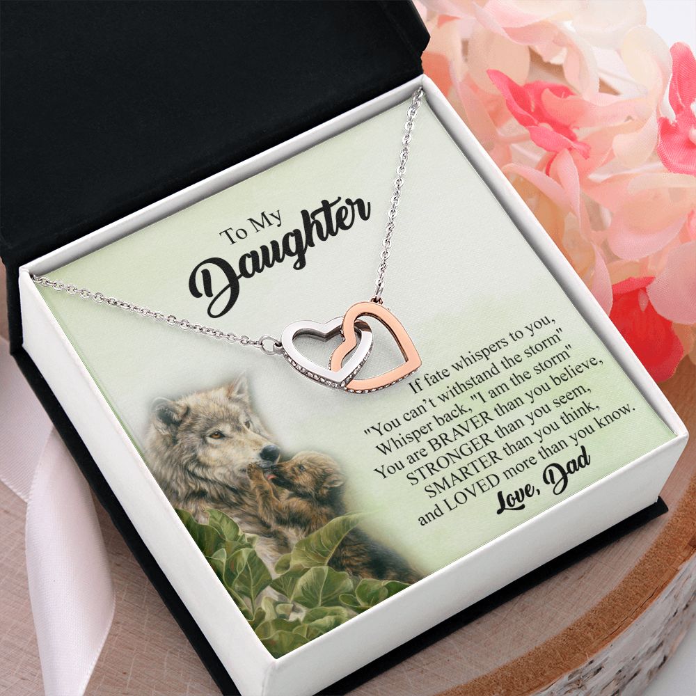 Mother Daughter Gift Ideas, To My Daughter Gift Necklace from Mom, Jewelry Pendant Present for Daughter, Birthday Christmas Gift Graduation Gifts for Daughters, Mother and Daughter Necklace 27 Interlocking Hearts Necklace