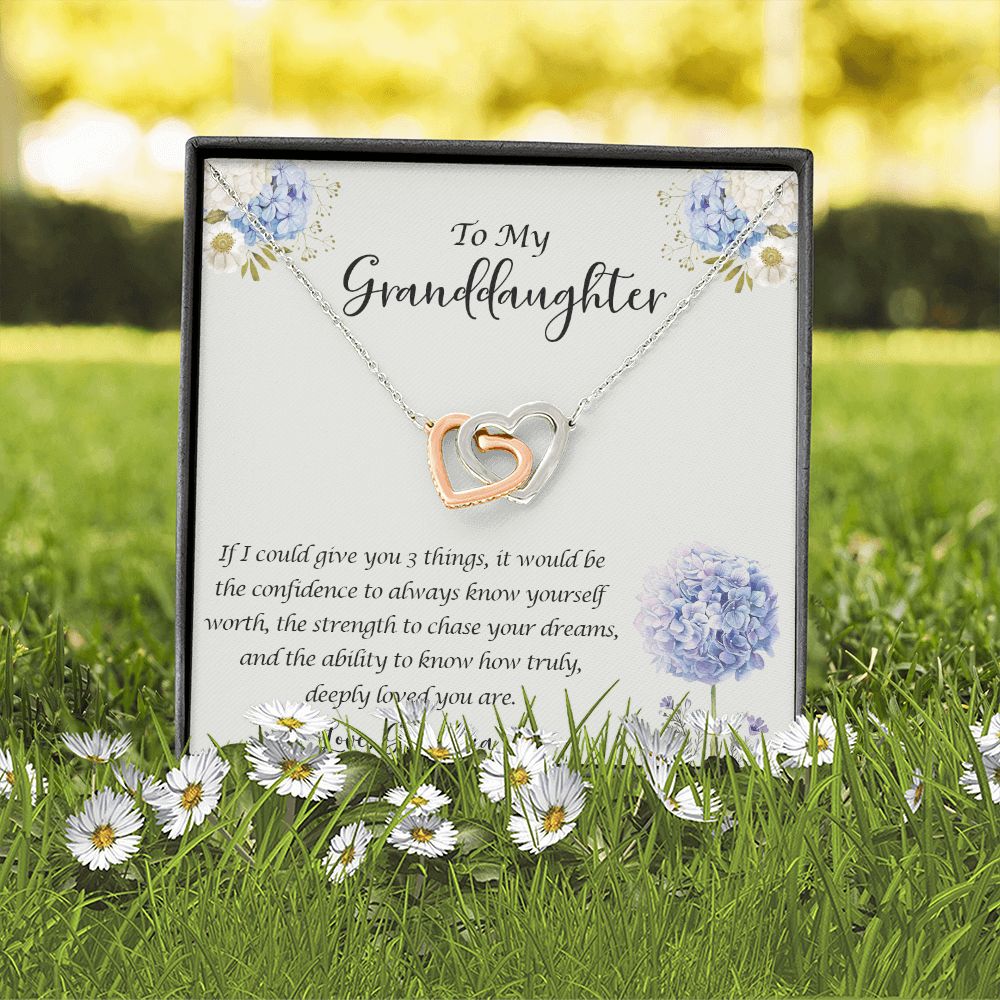 Gifts For Graduate Congrats Senior Gifts from Grandma to Granddaughter Necklace Interlocking Hearts Necklace