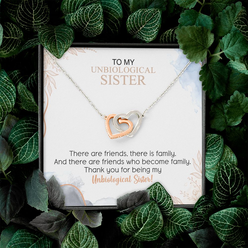 Best Friend Necklace For Unbiological Sister Soul Sister Gift Bestie Birthday Interlocking Hearts Necklace