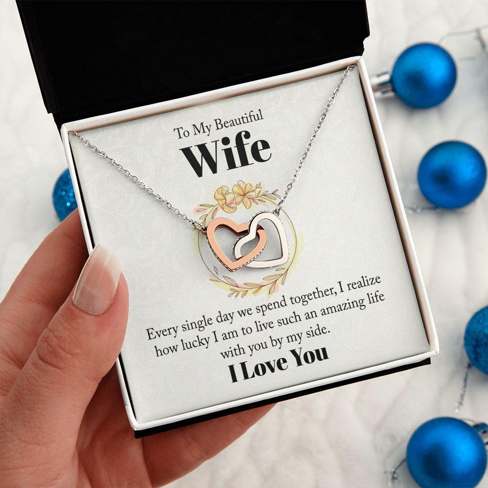 To My Beautiful Wife Necklace Heart Jewelry Gifts For Wife Birthday Gifts From Husband Necklace Valentines Day Find You Sooner Jewelry Box Pendant Personalized Custom Made Romantic Gift For My Best Wife Ever