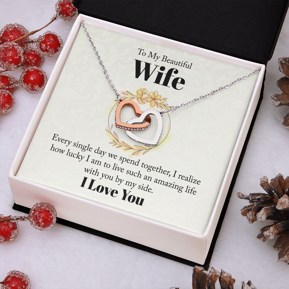To My Beautiful Wife Necklace Heart Jewelry Gifts For Wife Birthday Gifts From Husband Necklace Valentines Day Find You Sooner Jewelry Box Pendant Personalized Custom Made Romantic Gift For My Best Wife Ever