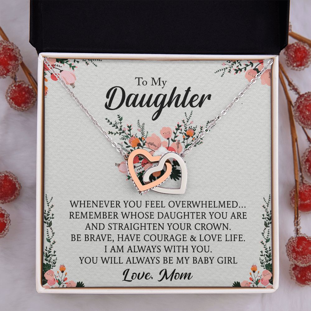 To My Daughter Necklace Gift from Mom, Mother and Daughter Jewelry Necklace for Girls, Mother Daughter Gift Ideas, Jewelry Pendant Necklace