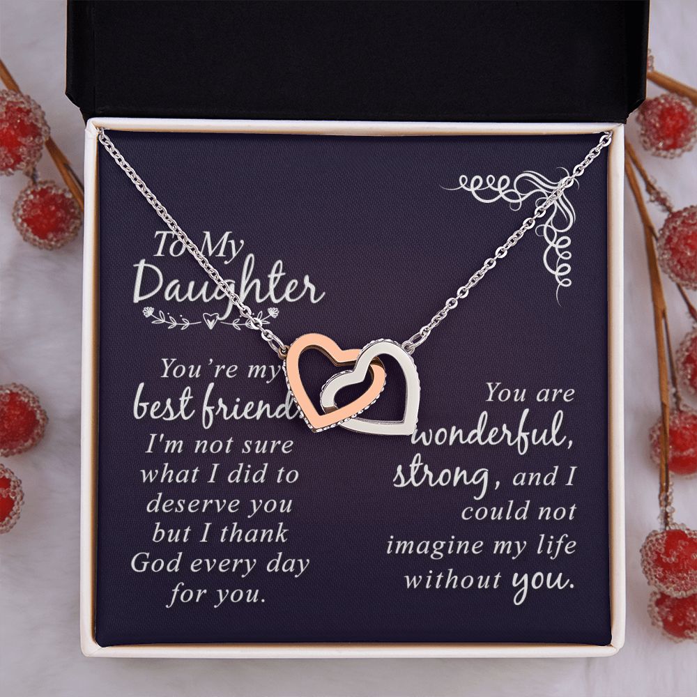 To My Daughter Necklace Gift from Mom, Mother and Daughter Jewelry Necklace for Girls, Mother Daughter Gift Ideas, Jewelry Pendant Necklace