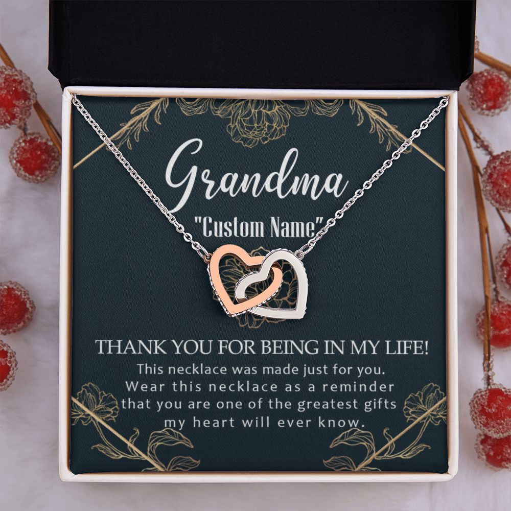 To My Grandma Necklace, Gift for Grandmother Necklace, Mothers Day Gift For Grandma Nana, Grandma Jewelry From Grandchildren GrandKids , Jewelry Box Gift For Grandma Grandmother