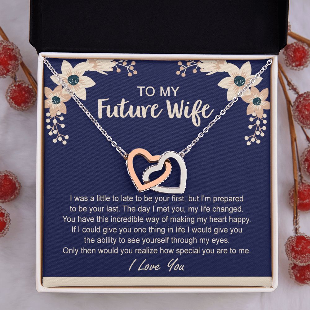 To My Future Wife Necklace from Boyfriend, Personalized Necklace for Women, Luxury Necklace for Girlfriend, Wedding Anniversary Present For Her, Girlfriend Gift Jewelry Christmas Birthday Gift