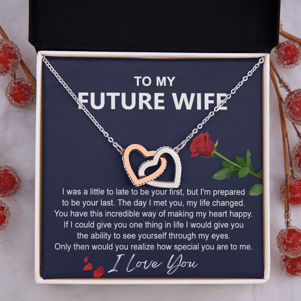 To My Future Wife Necklace from Boyfriend, Personalized Necklace for Women, Luxury Necklace for Girlfriend, Wedding Anniversary Present For Her, Girlfriend Gift Jewelry Christmas Birthday Gift