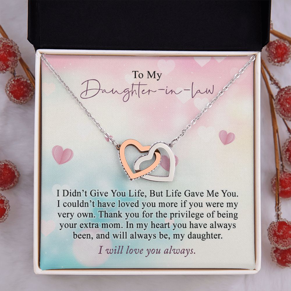 Daughter In Law Gifts Ideas, Daughter In Law Necklace, Gifts For Future Daughter In Law, Daughter In Law Birthday Gifts, Daughter-in-law Gifts From Mother In Law, Birthday Gifts For Daughter5 Interlocking Hearts Necklace