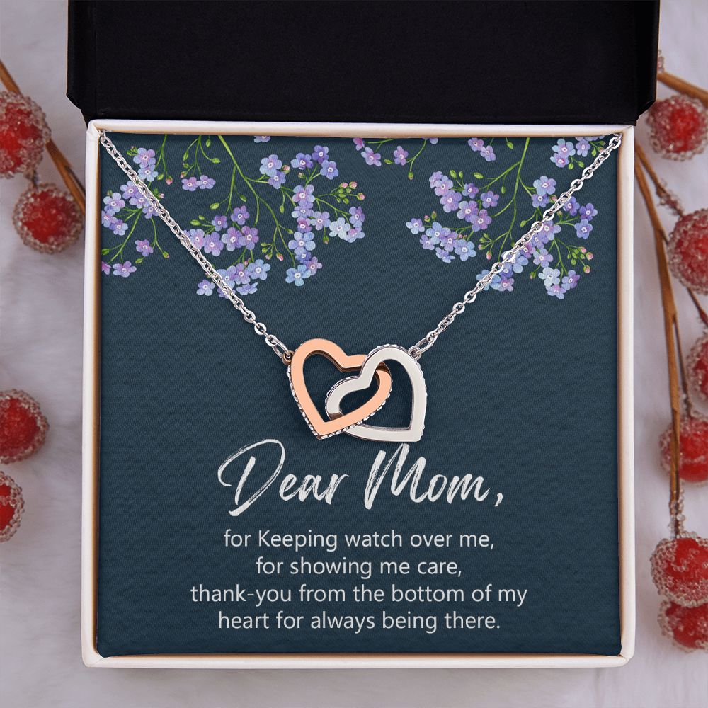 Mother's necklace, Mom gift from daughter, Mom gift from son, Mother's Day jewelry, Mom birthday gift, gifts for mom, Mom bday Interlocking Hearts Necklace