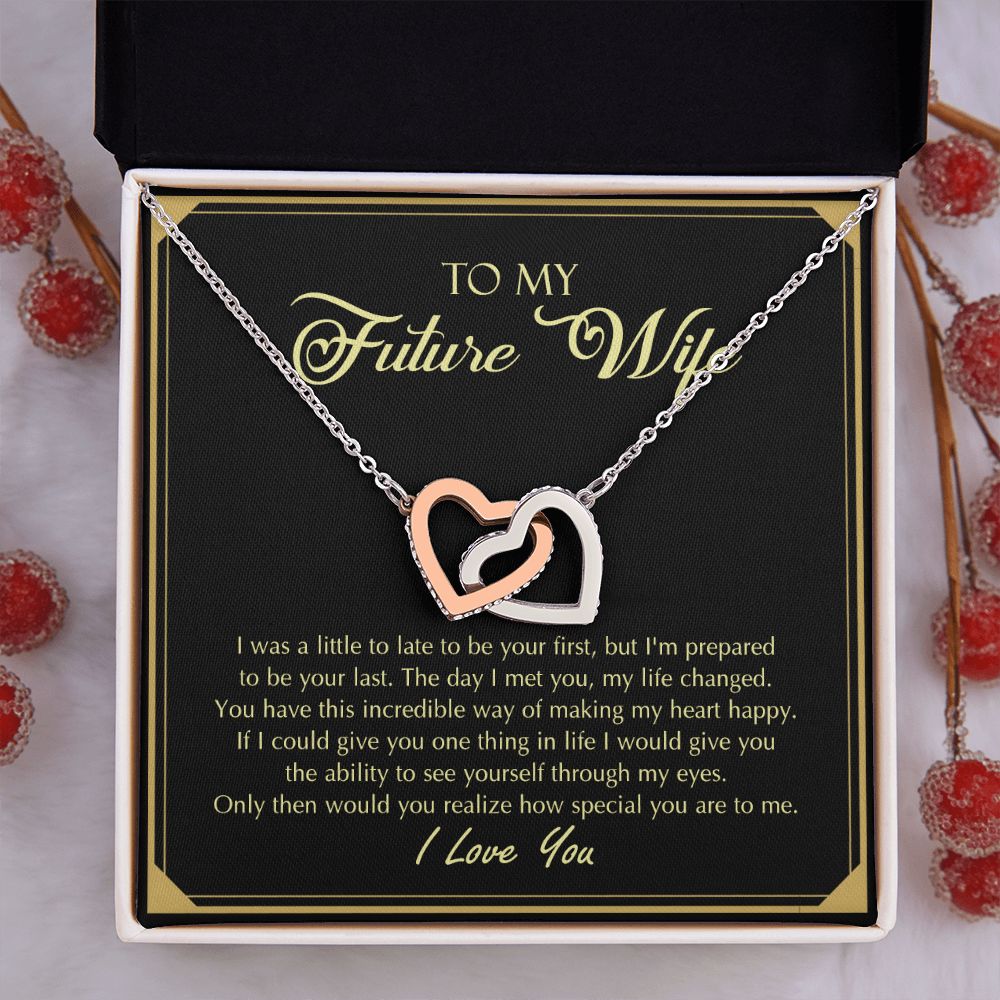 To My Future Wife Necklace from Boyfriend, Personalized Necklace for Women, Luxury Necklace for Girlfriend, Wedding Anniversary Present For Her, Girlfriend Gift Jewelry Christmas Birthday Gift