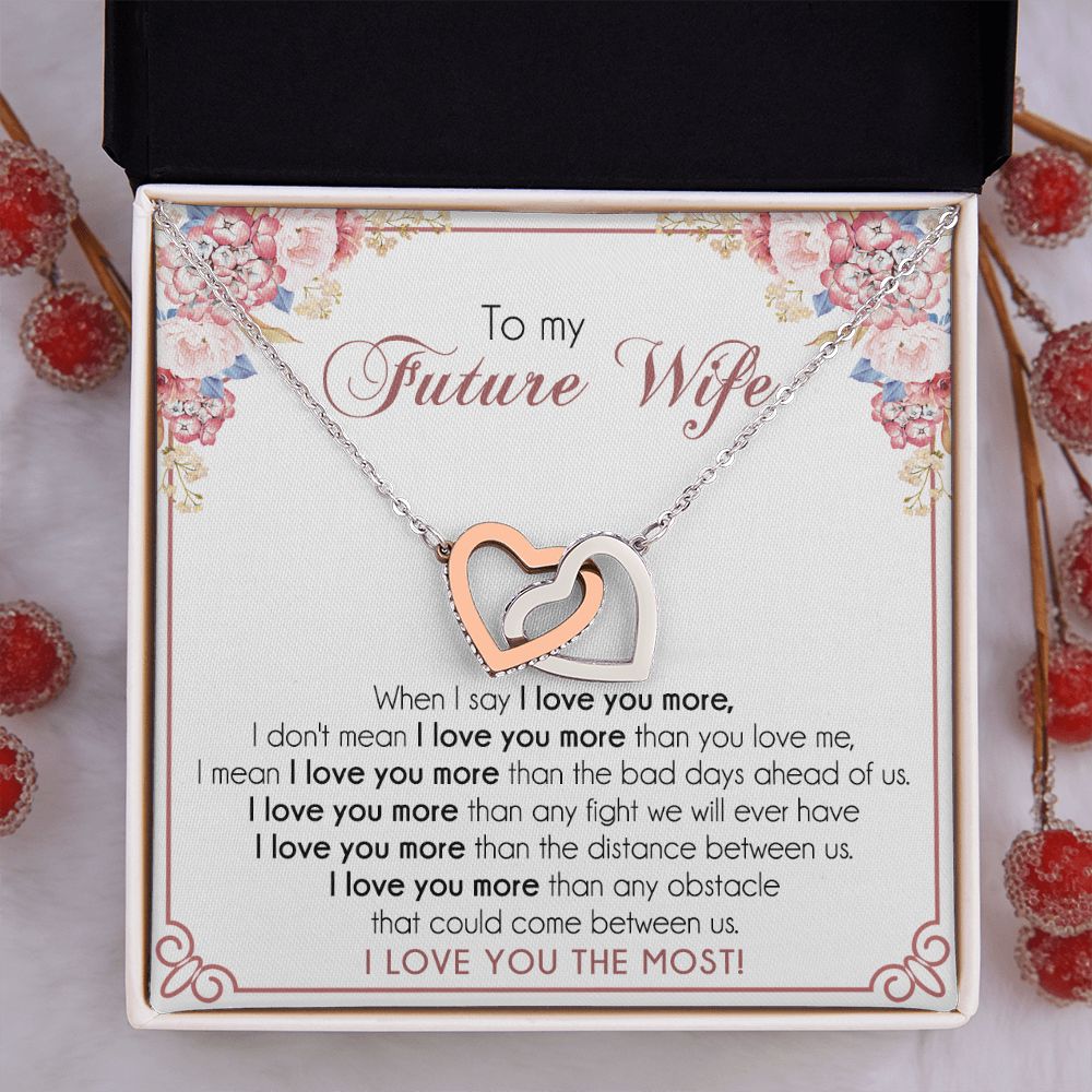 To My Future Wife Necklace from Boyfriend, Personalized Necklace for Women, Luxury Necklace for Girlfriend, Wedding Anniversary Present For Her, Girlfriend Gift Jewelry Christmas Birthday Gift