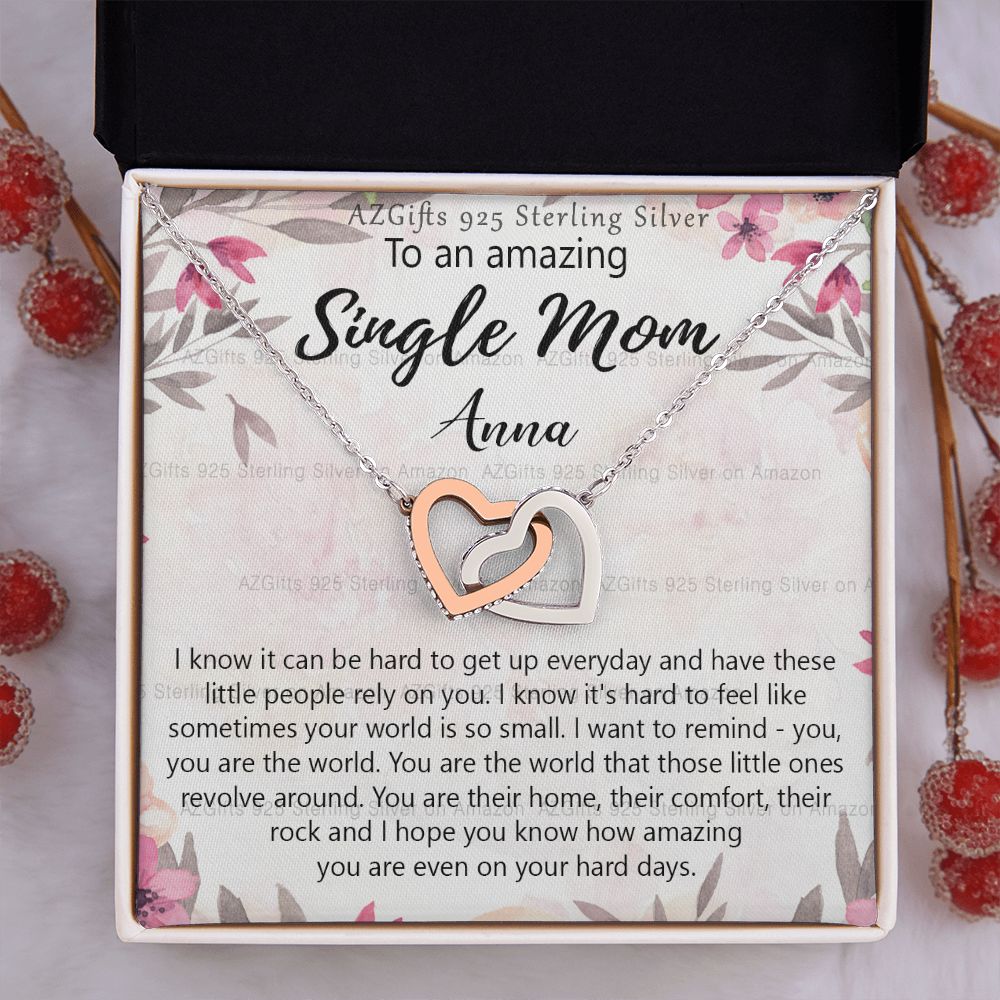 Personalized Necklace Gift To My Single Mom Necklace Gift for Mothers Day Gift Present for Single Mother Super Mom Necklace Gift for Single Mother Bonus Mom Gifts Jewelry for Women