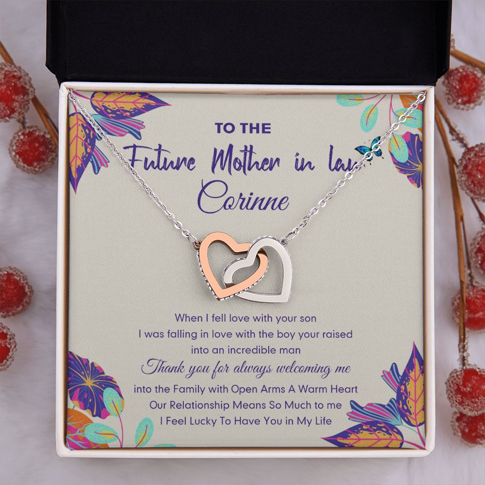 Mother in Law Necklace, Jewelry for Women, Future Mother in Law Gifts from Daughter in Law, Mother of Bride Gifts For Mother in Law, Birthday Gifts For Mother In Law From Daughter In Law16 Interlocking Hearts Necklace