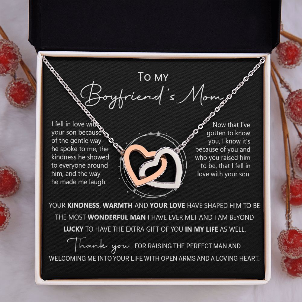To My Boyfriend Mom Gift Necklace for Boyfriends Mom Gift Mother in Law Jewelry Gift Birthday Gift For Boyfriend's Mom Gift for Boyfriends Mom Gift for Boyfriend's Mom