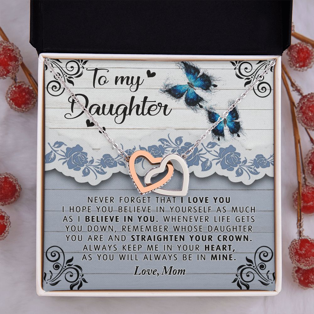 To My Daughter Necklace Gift from Mom, Mother and Daughter Jewelry Necklace for Girls, Mother Daughter Gift Ideas, Jewelry Pendant Necklace