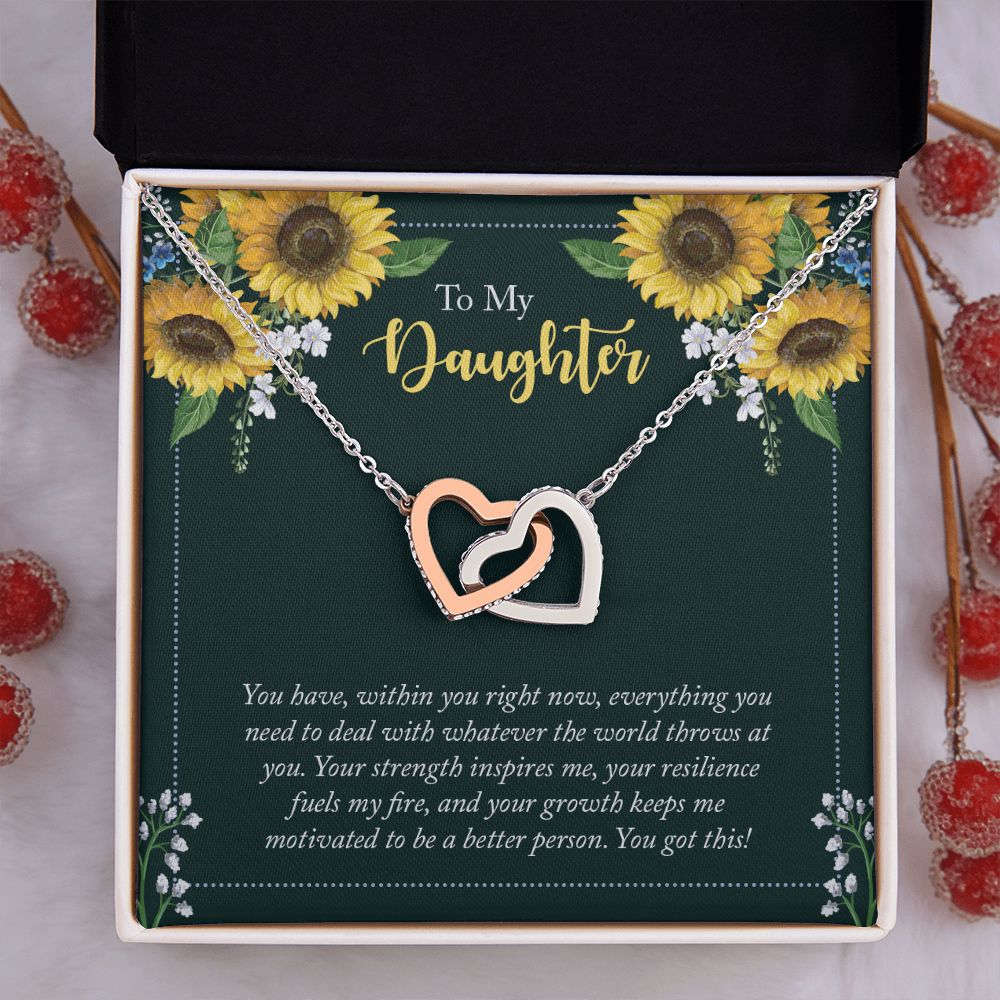 To My Daughter Necklace Gift from Mom, Mother and Daughter Jewelry Necklace for Girls, Mother Daughter Gift Ideas, Jewelry Pendant Necklace