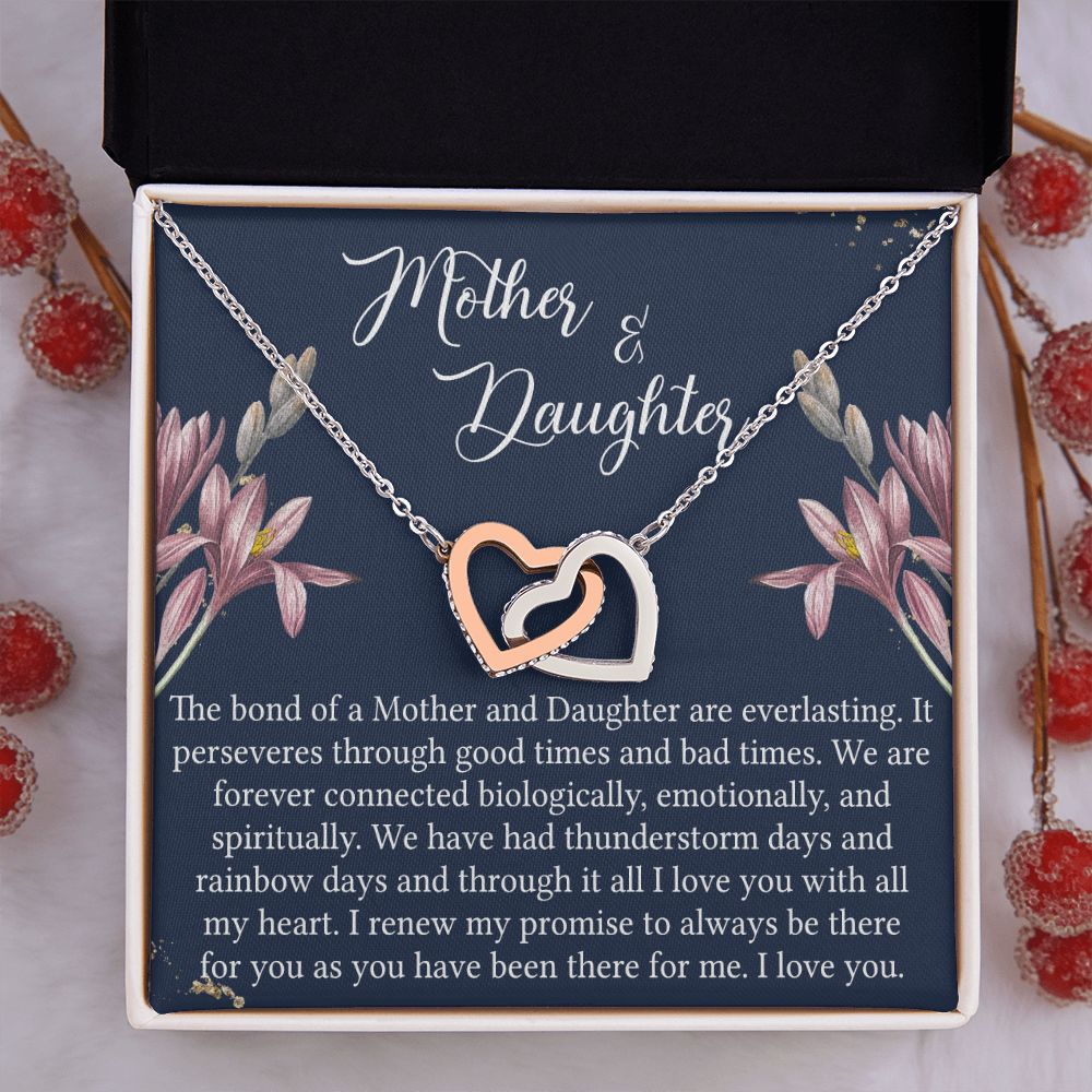 To My Mother Necklace Mom Bestfriend Best Mommy Mother In Law Stepmom For Mothers Day Birthday From Son Daughter Stepson Stepdaughter Necklace Gift Interlocking Hearts Necklace
