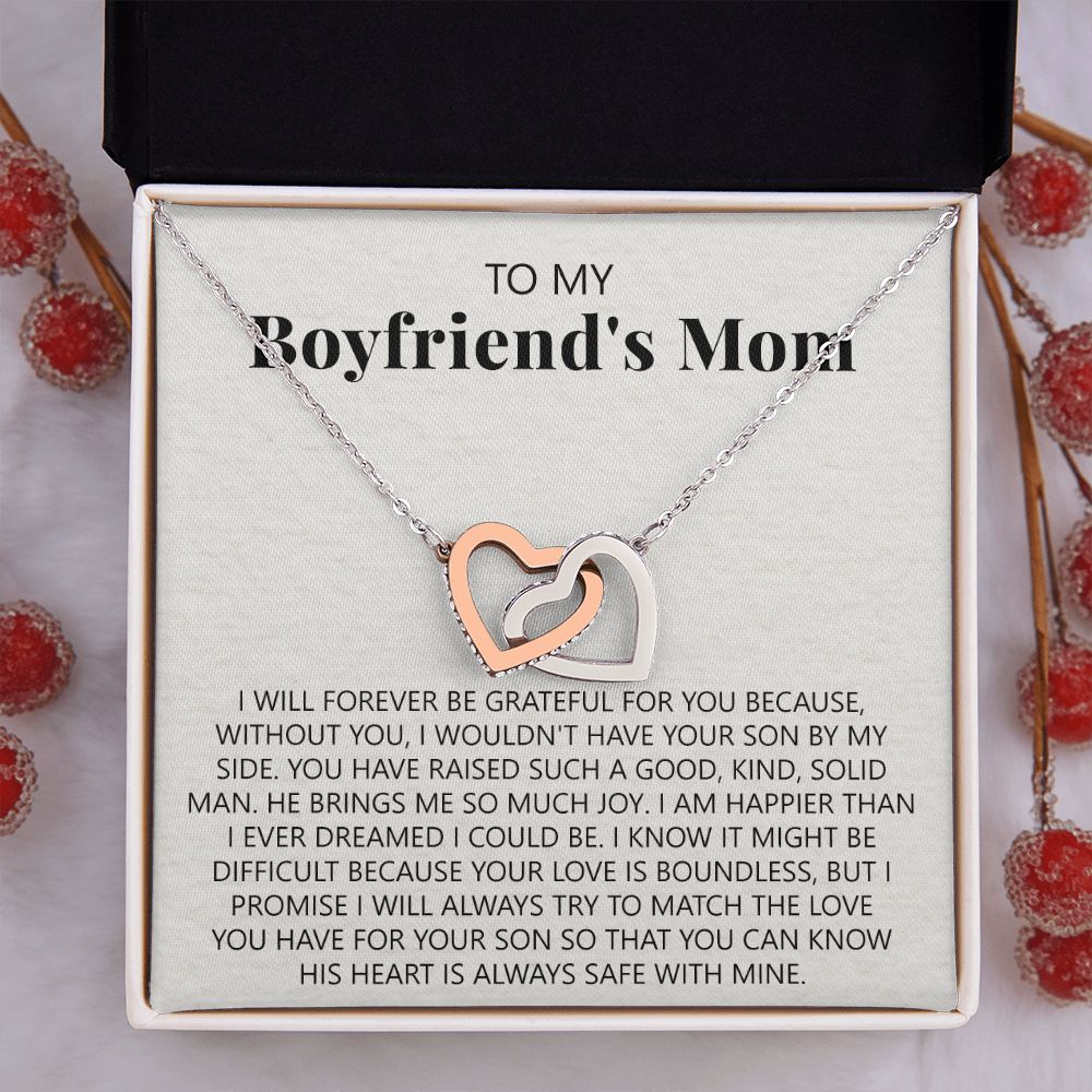 To My Boyfriend's Mom Necklace, Gift for Boyfriend's Mom, Boyfriend's Mom Gift, To My Mother in Law Necklace, Boyfriend's Mom Jewelry Mother's Day Gift for Boyfriends Mom