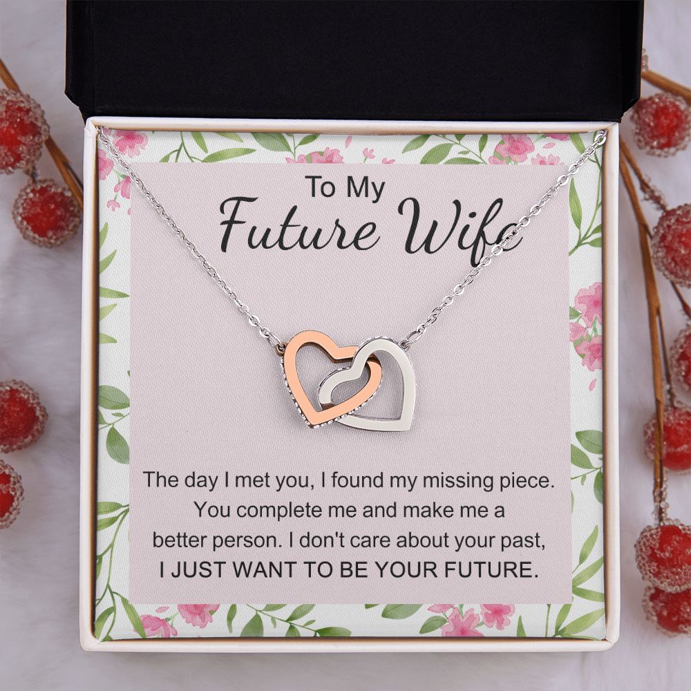 To My Future Wife Necklace from Boyfriend, Personalized Necklace for Women, Luxury Necklace for Girlfriend, Wedding Anniversary Present For Her, Girlfriend Gift Jewelry Christmas Birthday Gift