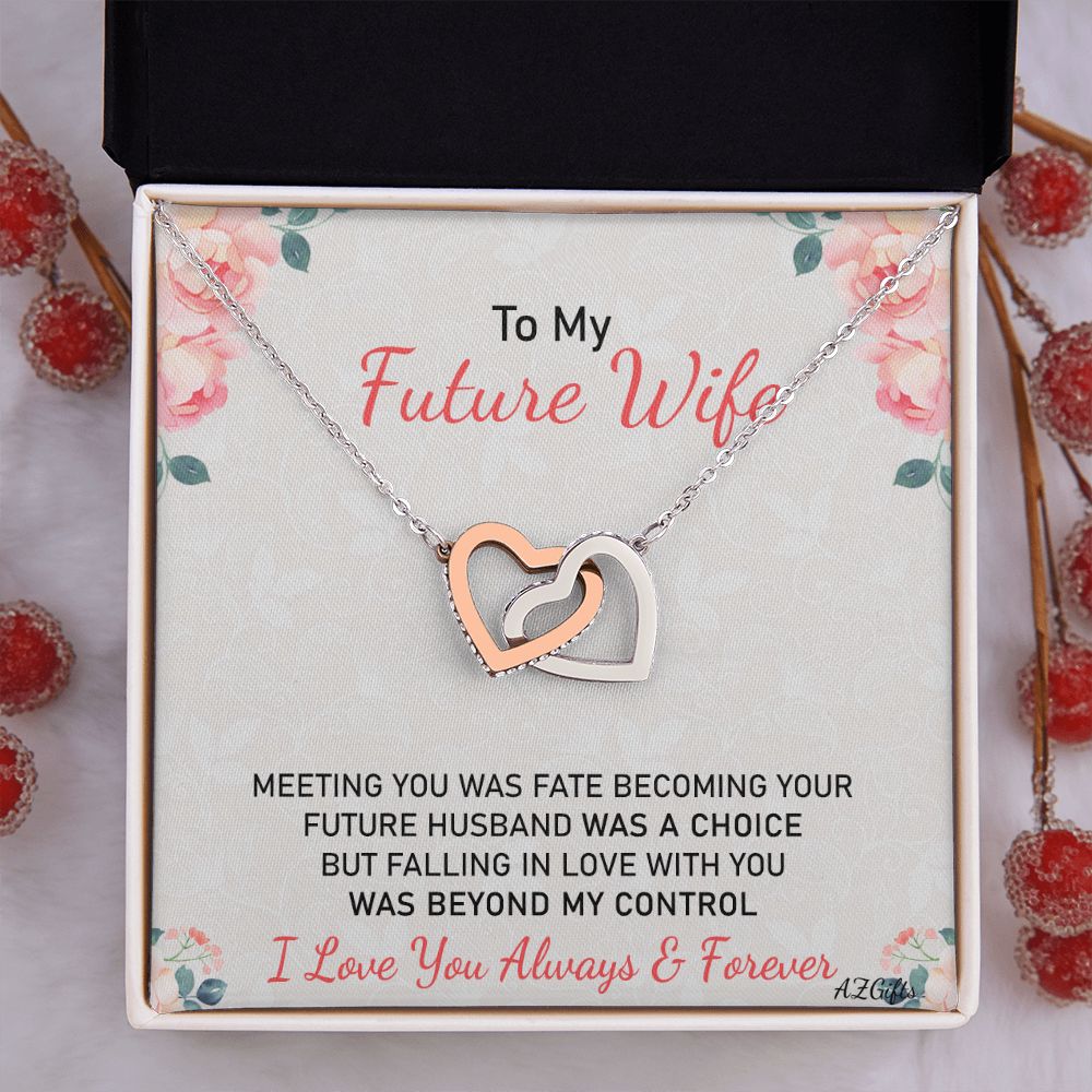 To My Future Wife Necklace from Boyfriend, Personalized Necklace for Women, Luxury Necklace for Girlfriend, Wedding Anniversary Present For Her, Girlfriend Gift Jewelry Christmas Birthday Gift