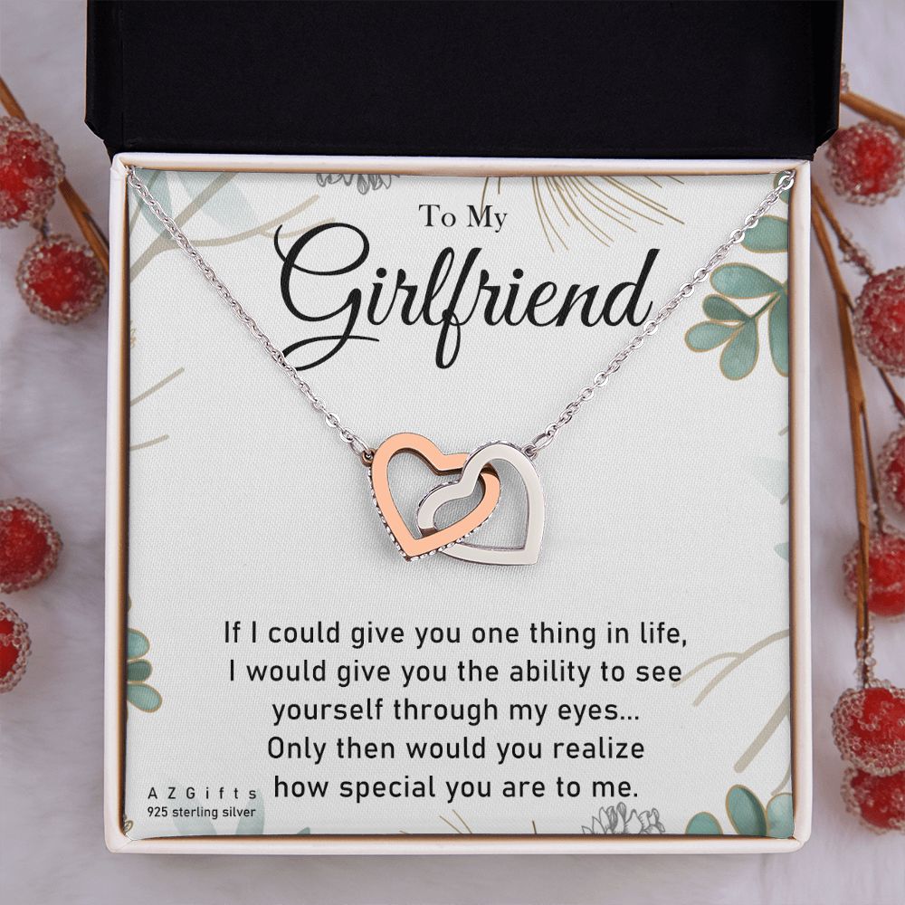 To My Girlfriend Necklace from Boyfriend To My Future Wife Necklace Jewelry For Girlfriend Gift For Girlfriend Gift for Her Romantic Birthday Valentines Day Gift For Girlfriend Gifts Necklaces 9 Interlocking Hearts Necklace