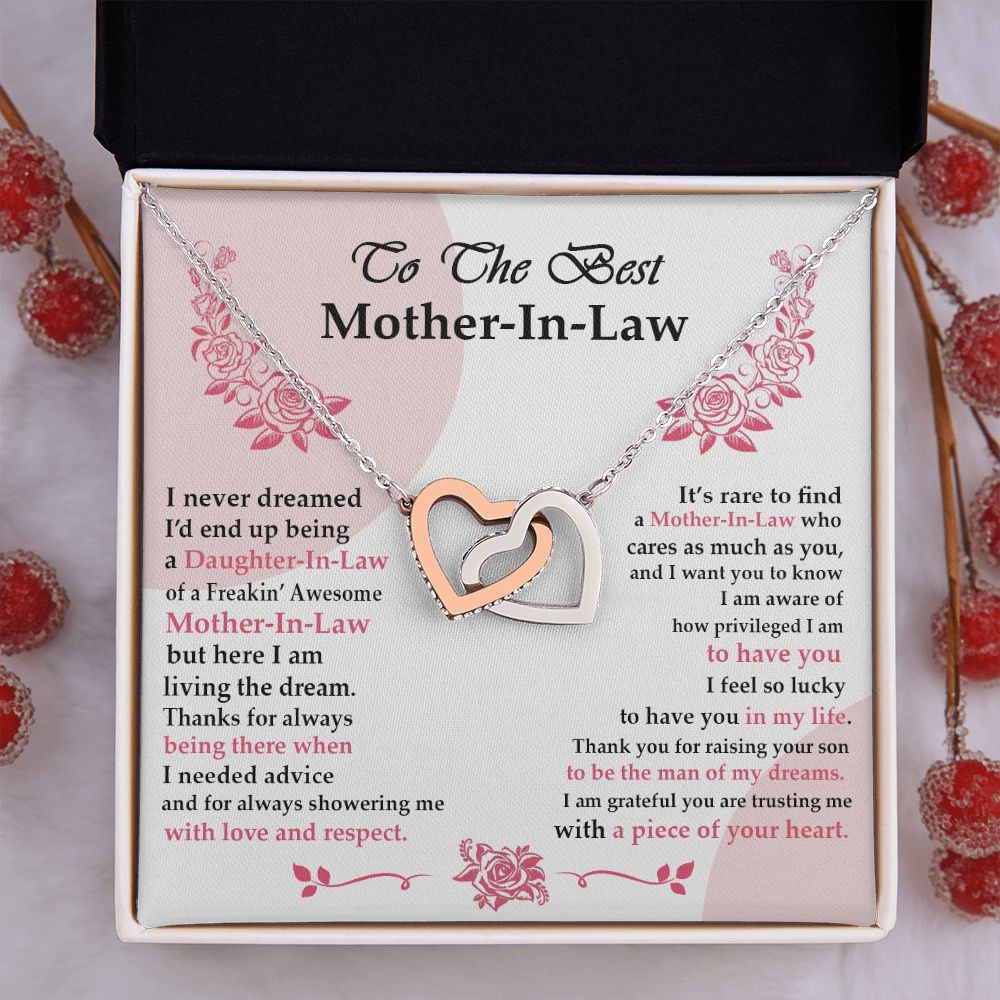 Mother in Law Necklace, Jewelry for Women, Future Mother in Law Gifts from Daughter in Law, Mother of Bride Gifts For Mother in Law, Birthday Gifts For Mother In Law From Daughter In Law6 Interlocking Hearts Necklace