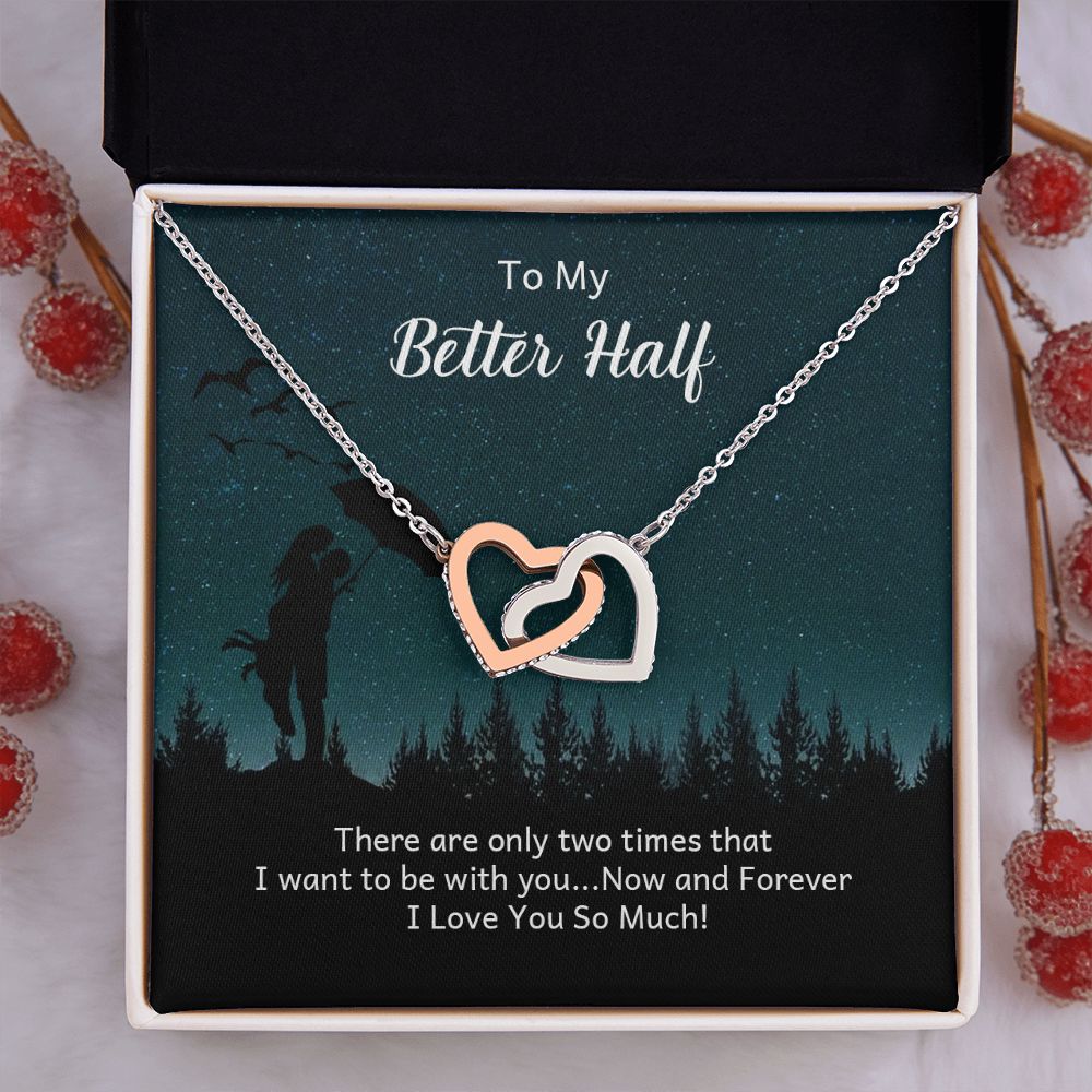 To My Girlfriend Necklace from Boyfriend To My Future Wife Necklace Jewelry For Girlfriend Gift For Girlfriend Gift for Her Romantic Birthday Valentines Day Gift For Girlfriend Gifts Necklaces Interlocking Hearts Necklace