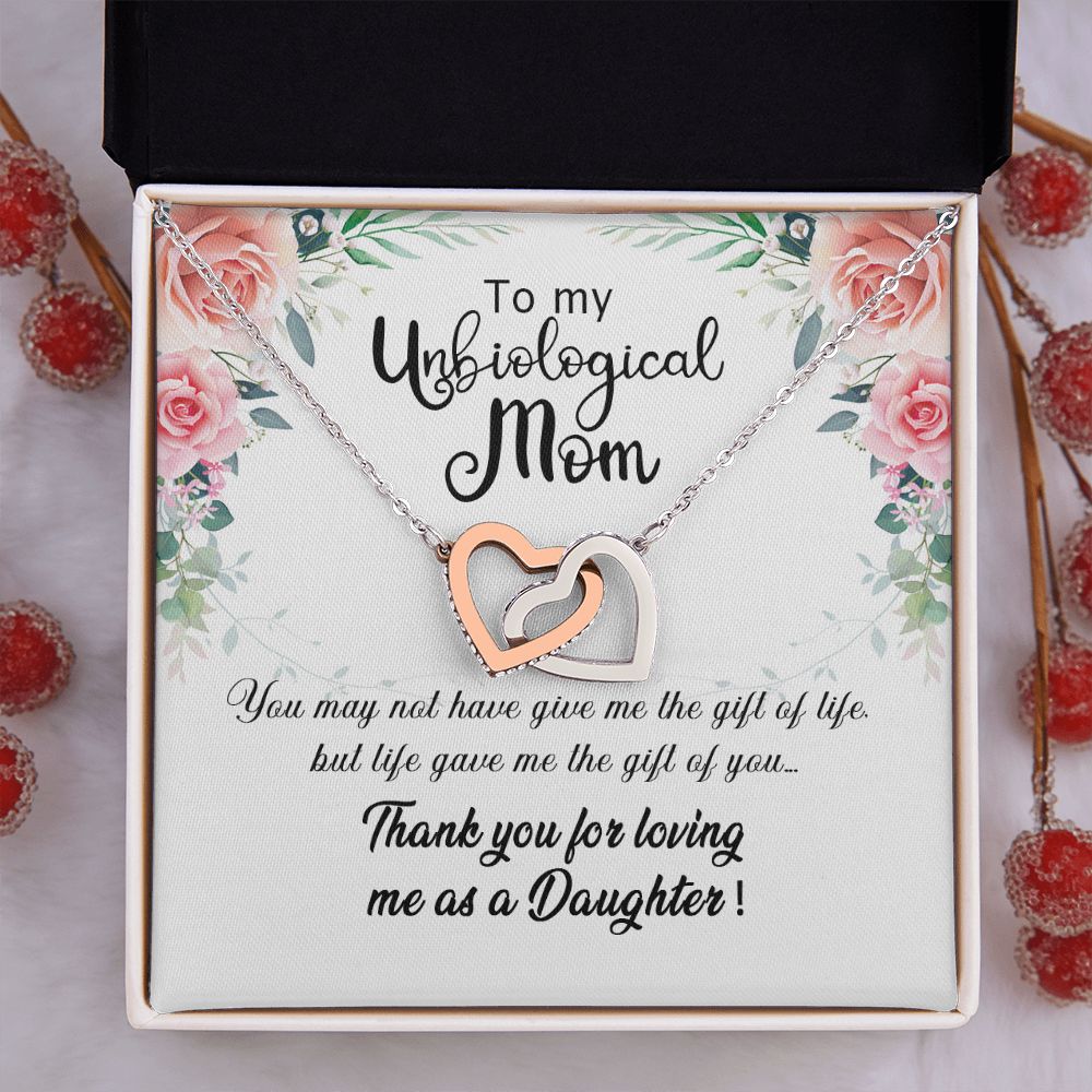Unibological Necklace, Jewelry for Women, Future Mother in Law Gifts from Daughter in Law, Mother of Bride Gifts For Mother in Law, Birthday Gifts For Mother In Law From Daughter In Law Interlocking Hearts Necklace