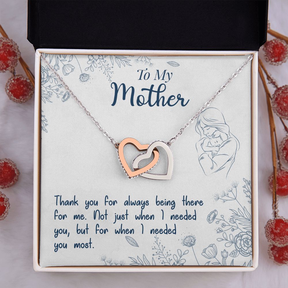 To My Mom Necklace Pendant Gift From Daughter Necklace I Needed You Most Gift For To Mom Happy Mother's Day Mother In Law Gift On Birthday Anniversary Gift 30821 Interlocking Hearts Necklace