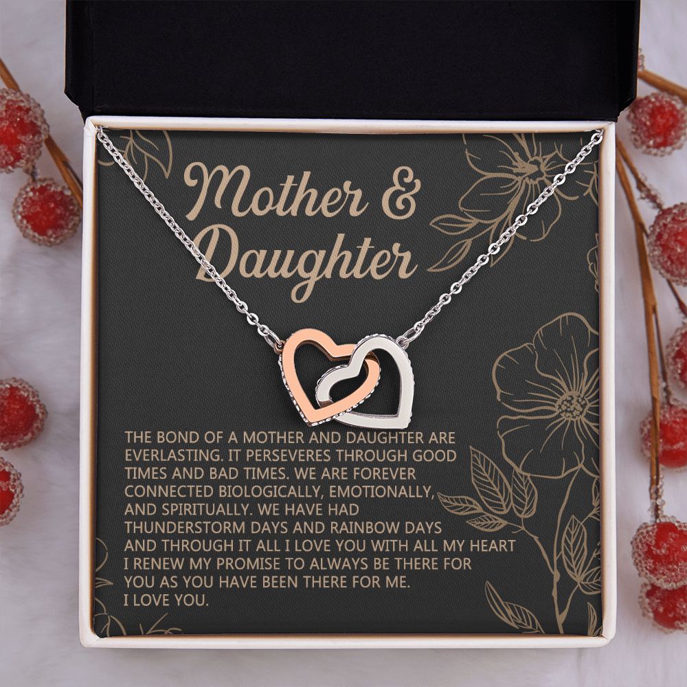 Mother Daughter Necklace Mothers day Necklace Mother Daughter Gift Mother Daughter Jewelry Gift For Daughter From Mom Daughter Mother Interlocking Hearts Necklace