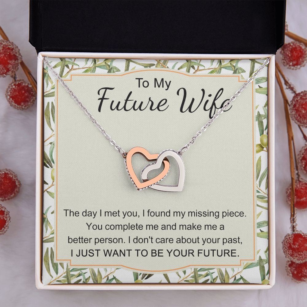 To My Future Wife Necklace from Boyfriend, Personalized Necklace for Women, Luxury Necklace for Girlfriend, Wedding Anniversary Present For Her, Girlfriend Gift Jewelry Christmas Birthday Gift