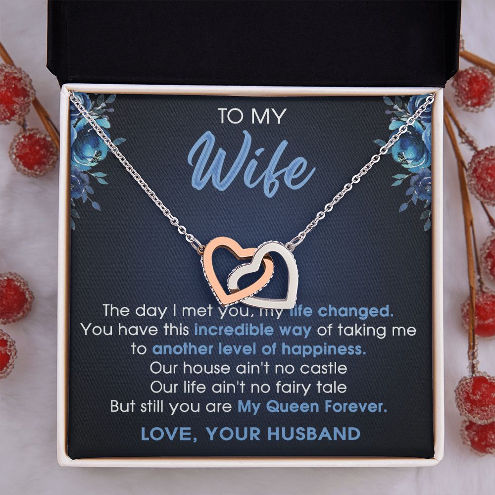 To My Wife Gift Jewelry Gift For Wife Birthday Gift For Wife Necklace For Wife Interlocking Hearts Necklace