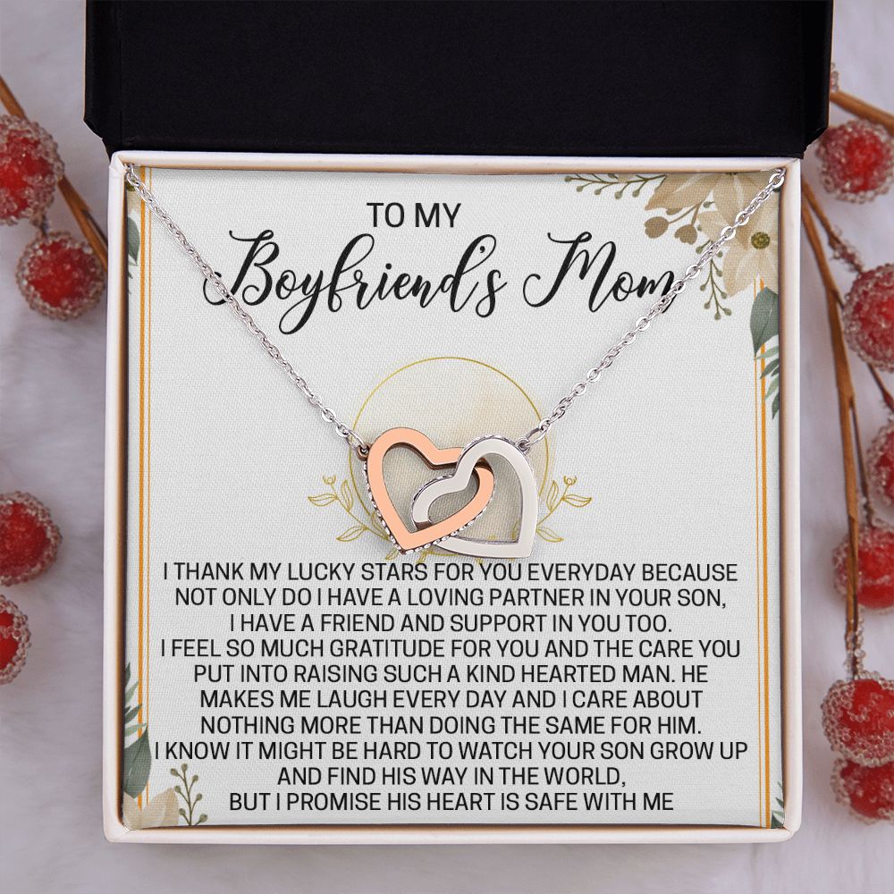 To My Boyfriend's Mom Necklace, Gift for Boyfriends Mom, Necklace for Boyfriend's Mom,Boyfriend's Mom Gifts for Birthday, Mother's Day, Xmas Holiday Present Jewelry for Women