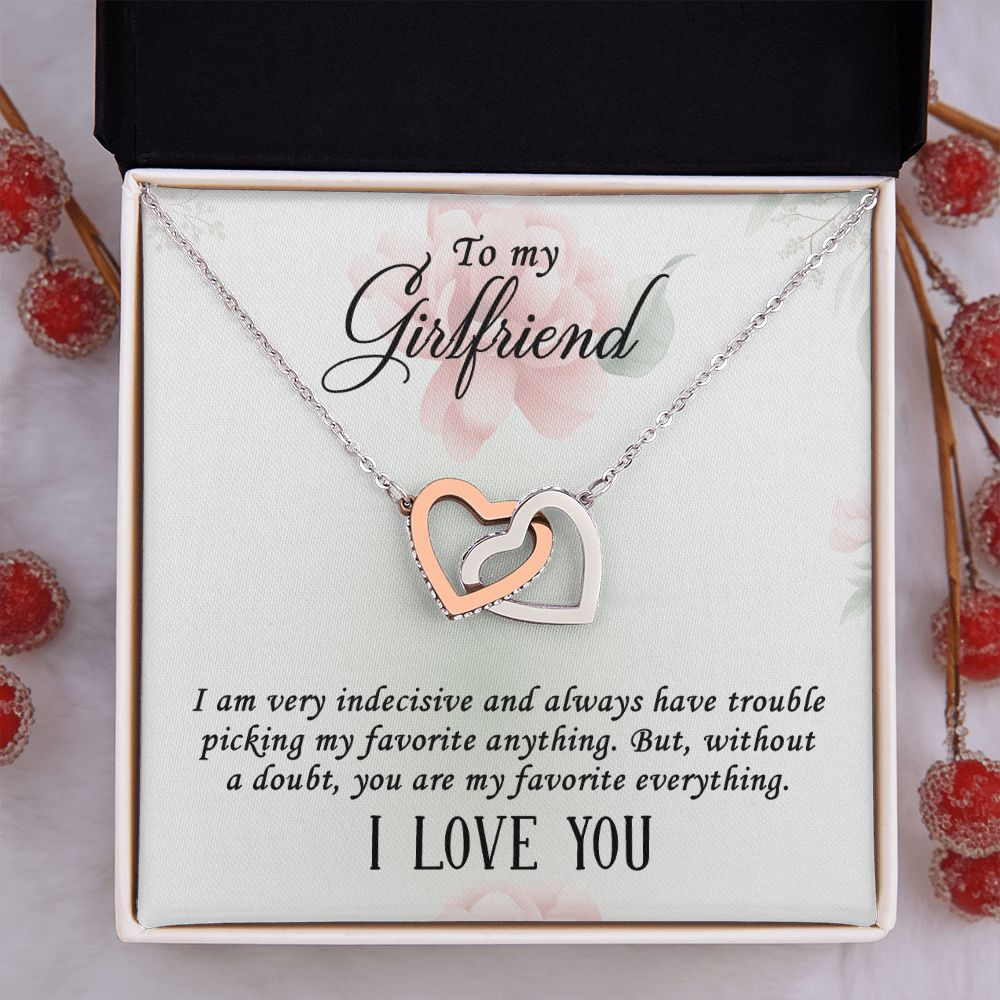 To My Girlfriend Necklace from Boyfriend To My Future Wife Necklace Jewelry For Girlfriend Gift For Girlfriend Gift for Her Romantic Birthday Valentines Day Gift For Girlfriend Gifts Necklaces Interlocking Hearts Necklace