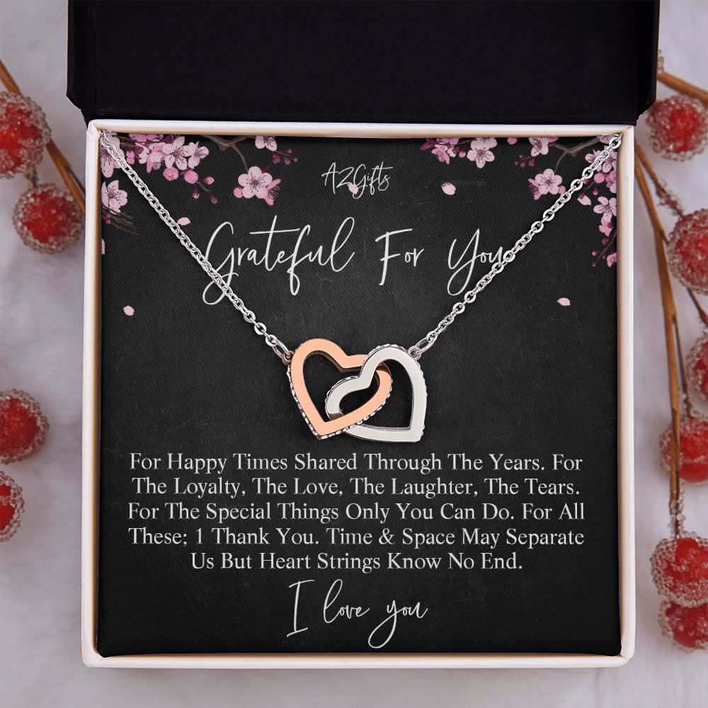Birthday Gifts For Wife, Necklace Gifts For Wife From Husband, To My Wife Jewelry For Women , To My Wife Necklace  from Husband Wedding Anniversary Present For Wife, Beautiful Wife Jewelry On Christmas Interlocking Hearts Necklace
