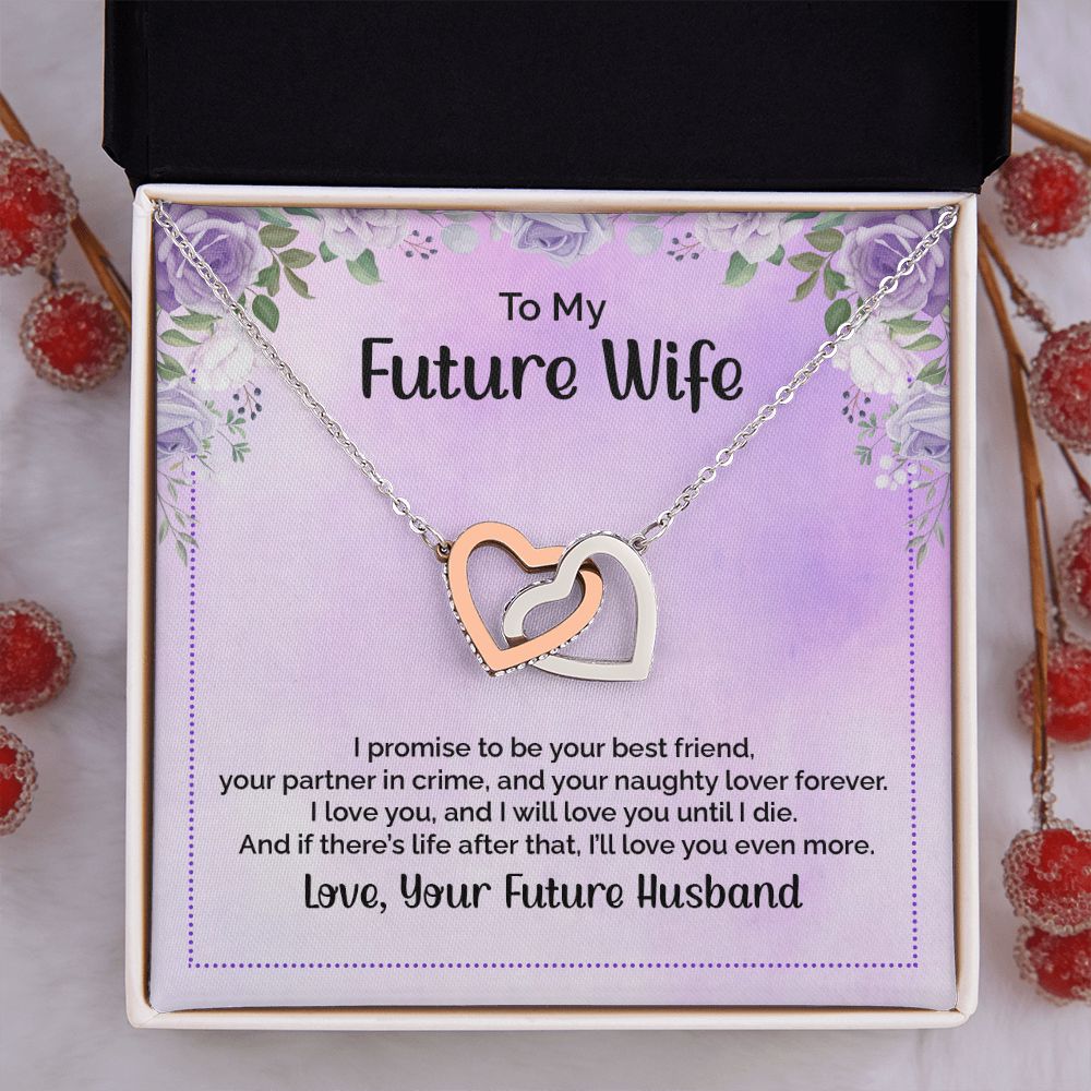 To My Future Wife Necklace from Boyfriend, Personalized Necklace for Women, Luxury Necklace for Girlfriend, Wedding Anniversary Present For Her, Girlfriend Gift Jewelry Christmas Birthday Gift
