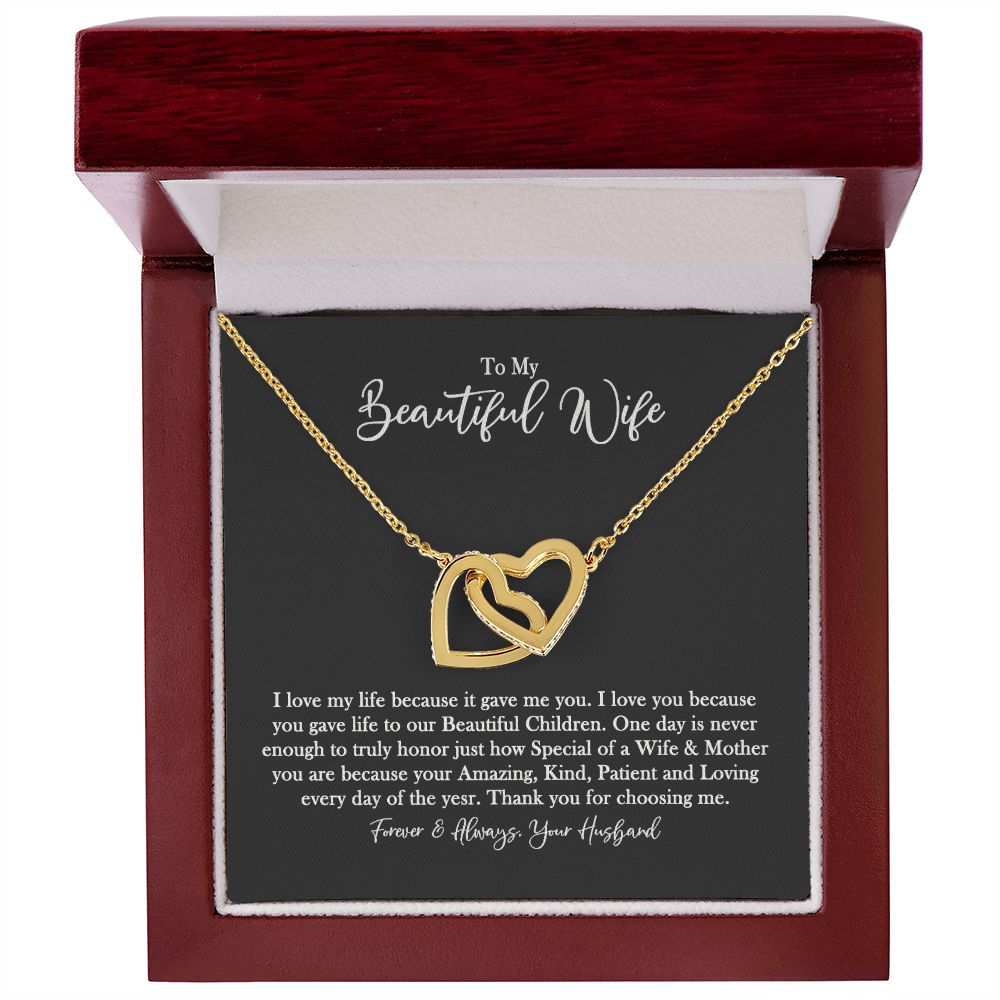 Birthday Gifts For Wife, Love Necklace Gifts For Wife From Husband, To My Beautiful Wife Necklace For Women, To My Wife Necklace, Wedding Anniversary Present For Wife, Romantic Soulmate Jewelry On Christmas